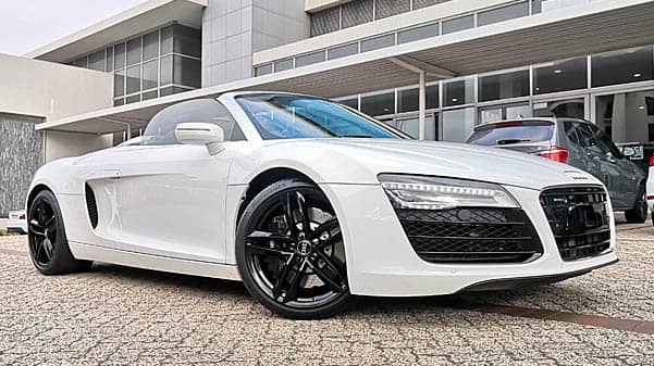 sports cars chauffeur trips white audi r8 convertible