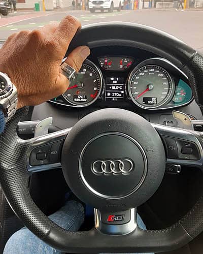 cape corporate tours car rentals sports cars audi r8 dash view